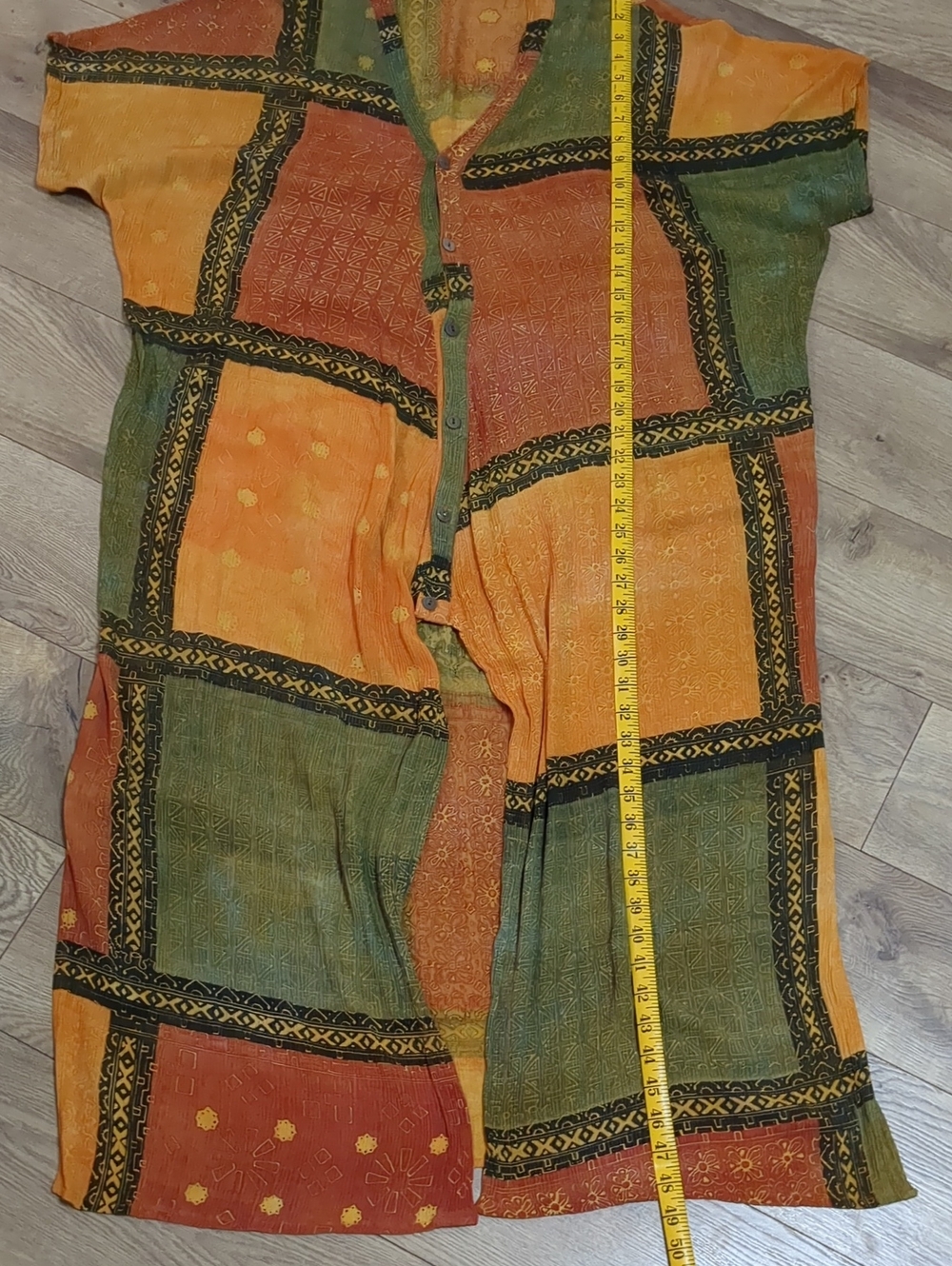 Mission Canyon boho-style button-down maxi dress or duster cardigan One Size - Picture 5 of 7